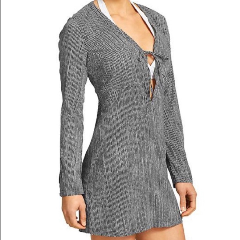 NWT Athleta Kimssa Tunic Dot Print Black Swim Cover Up Small S NEW